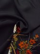 Photo12: N0930L Vintage Japanese kimono   Black HAORI short jacket for women / Silk. Chrysanthemum,   (Grade C) (12)