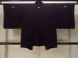 Photo2: N0930R Vintage Japanese kimono   Black HAORI short jacket for women / Silk.    (Grade B) (2)