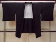 Photo1: N0930V Vintage Japanese kimono   Black HAORI short jacket for women / Silk.    (Grade B) (1)