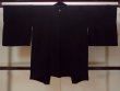 Photo2: N0931B Vintage Japanese kimono   Black HAORI short jacket for women / Silk.    (Grade A) (2)