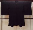 Photo2: N0931D Antique Japanese kimono   Black HAORI short jacket for women / Silk.    (Grade B) (2)