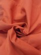 Photo11: N1007A Vintage Japanese kimono  Grayish Orange TSUMUGI pongee for women / Silk. Flower,   (Grade B) (11)