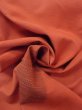 Photo12: N1007A Vintage Japanese kimono  Grayish Orange TSUMUGI pongee for women / Silk. Flower,   (Grade B) (12)