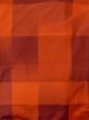 Photo3: N1007B Vintage Japanese kimono   Orange TSUMUGI pongee for women / Silk. Plaid Checks   (Grade B) (3)