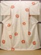 Photo1: N1007G Vintage Japanese kimono   Ivory TSUMUGI pongee for women / Silk. MOMIJI maple leaf,   (Grade B) (1)