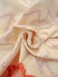 Photo12: N1007G Vintage Japanese kimono   Ivory TSUMUGI pongee for women / Silk. MOMIJI maple leaf,   (Grade B) (12)