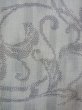 Photo5: N1007H Vintage Japanese kimono  Pale Gray OJIYATSUMUGI for women / Silk. Chinese flower,   (Grade C) (5)