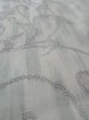 Photo8: N1007H Vintage Japanese kimono  Pale Gray OJIYATSUMUGI for women / Silk. Chinese flower,   (Grade C) (8)