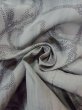 Photo12: N1007H Vintage Japanese kimono  Pale Gray OJIYATSUMUGI for women / Silk. Chinese flower,   (Grade C) (12)