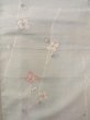 Photo4: N1007I Vintage Japanese kimono  Pale Gray TSUMUGI pongee for women / Silk. Flower   (Grade B) (4)