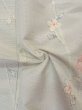 Photo11: N1007I Vintage Japanese kimono  Pale Gray TSUMUGI pongee for women / Silk. Flower   (Grade B) (11)