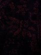 Photo7: N1007K Vintage Japanese kimono   Black TSUMUGI pongee for women / Silk. Chinese flower,   (Grade A+) (7)