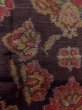 Photo7: N1007P Vintage Japanese kimono  Dark Brown TOKAMACHI-TSUMUGI for women / Silk. Chinese flower   (Grade A) (7)