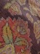 Photo10: N1007P Vintage Japanese kimono  Dark Brown TOKAMACHI-TSUMUGI for women / Silk. Chinese flower   (Grade A) (10)