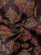 Photo11: N1007P Vintage Japanese kimono  Dark Brown TOKAMACHI-TSUMUGI for women / Silk. Chinese flower   (Grade A) (11)