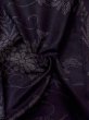 Photo11: N1007Q Vintage Japanese kimono   Black TSUMUGI pongee for women / Silk. Chrysanthemum, Stains all over, more damages.  (Grade D) (11)