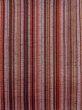 Photo6: N1007S Vintage Japanese kimono   Vermilion TSUMUGI pongee for women / Silk. Stripes   (Grade A) (6)