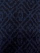 Photo5: N1007W Vintage Japanese kimono  Dark Indigo Blue TOKAMACHI-TSUMUGI for men / Silk. Diamond-shaped flowers   (Grade A) (5)