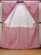 Photo2: N1007Z Vintage Japanese kimono  Grayish Pink TSUMUGI pongee for men / Silk. Line,   (Grade B) (2)