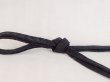 Photo3: N1022XE Vintage Japanese Kimono   Black OBIJIME decorative string/cord/rope  Lozenges Silk. (Grade B) (3)