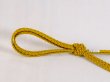 Photo2: Mint N1022XJ Vintage Japanese Kimono   Yellow OBIJIME decorative string/cord/rope   Silk. (Grade A) (2)