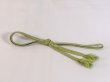 Photo1: N1022XM Vintage Japanese Kimono  Pale Green OBIJIME decorative string/cord/rope  Zig Zag Silk. (Grade C) (1)