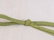 Photo3: N1022XM Vintage Japanese Kimono  Pale Green OBIJIME decorative string/cord/rope  Zig Zag Silk. (Grade C) (3)