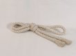 Photo1: N1022XP Vintage Japanese Kimono   Ivory OBIJIME decorative string/cord/rope  Lozenges Silk. (Grade B) (1)