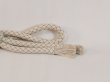 Photo4: N1022XP Vintage Japanese Kimono   Ivory OBIJIME decorative string/cord/rope  Lozenges Silk. (Grade B) (4)