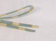 Photo4: N1022XQ Vintage Japanese Kimono  Shiny Light Blue OBIJIME decorative string/cord/rope  Lozenges Silk. (Grade B) (4)