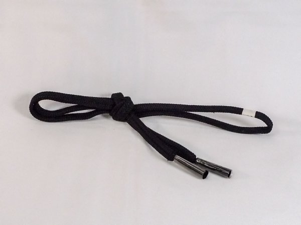 Photo1: Mint N1023XB Vintage Japanese    Black OBIJIME decorative string/cord/rope   Silk. (Grade A) (1)