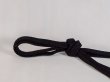 Photo2: Mint N1023XB Vintage Japanese    Black OBIJIME decorative string/cord/rope   Silk. (Grade A) (2)