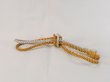 Photo1: N1023XI Vintage Japanese   Shiny Gold OBIJIME decorative string/cord/rope   Silk. (Grade B) (1)