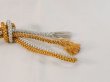 Photo4: N1023XI Vintage Japanese   Shiny Gold OBIJIME decorative string/cord/rope   Silk. (Grade B) (4)