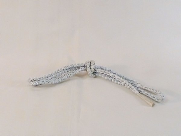 Photo1: N1023XJ Vintage Japanese   Pale Light Blue OBIJIME decorative string/cord/rope   Silk. (Grade B) (1)