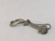 Photo1: N1023XK Vintage Japanese    Gray OBIJIME decorative string/cord/rope   Silk. (Grade B) (1)