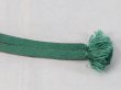 Photo3: N1030XP Vintage Japanese Kimono  Vivid Green HAORIHIMO ties Line Silk. (Grade B) (3)