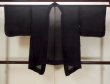 Photo2: N1101M Vintage Japanese kimono  Dark Black HAORI short jacket for women / Silk.    (Grade B) (2)