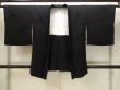 Photo1: N1101V Vintage Japanese kimono   Black HAORI short jacket for women / Silk.    (Grade A) (1)