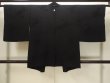 Photo2: N1101V Vintage Japanese kimono   Black HAORI short jacket for women / Silk.    (Grade A) (2)