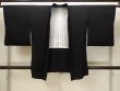 Photo1: N1101X Vintage Japanese kimono   Black HAORI short jacket for women / Silk.    (Grade D) (1)