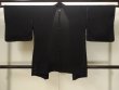 Photo2: N1101Z Vintage Japanese kimono   Black HAORI short jacket for women / Silk.    (Grade B) (2)