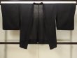 Photo1: N1102E Vintage Japanese kimono   Black HAORI short jacket for women / Silk.    (Grade B) (1)