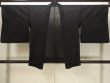 Photo2: N1102E Vintage Japanese kimono   Black HAORI short jacket for women / Silk.    (Grade B) (2)