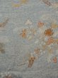 Photo4: Mint N1112C Used Japanese kimono  Grayish Light Blue HITOE unlined for women / Silk. Chrysanthemum,   (Grade A) (4)