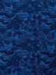 Photo3: N1112E Used Japanese kimono  Dark Blue KOMON dyed for women / Silk. Chrysanthemum,   (Grade B) (3)