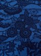 Photo7: N1112E Used Japanese kimono  Dark Blue KOMON dyed for women / Silk. Chrysanthemum,   (Grade B) (7)