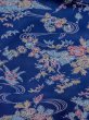 Photo3: N1112Q Vintage Japanese kimono  Dark Indigo Blue KOMON dyed for women / Silk. Flower,   (Grade B) (3)