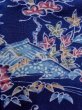 Photo6: N1112Q Vintage Japanese kimono  Dark Indigo Blue KOMON dyed for women / Silk. Flower,   (Grade B) (6)