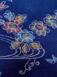 Photo7: N1112Q Vintage Japanese kimono  Dark Indigo Blue KOMON dyed for women / Silk. Flower,   (Grade B) (7)